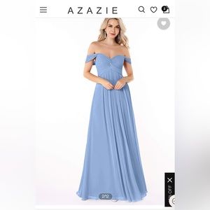 Azazie Kaitlynn Bridesmaid dress Steel Blue